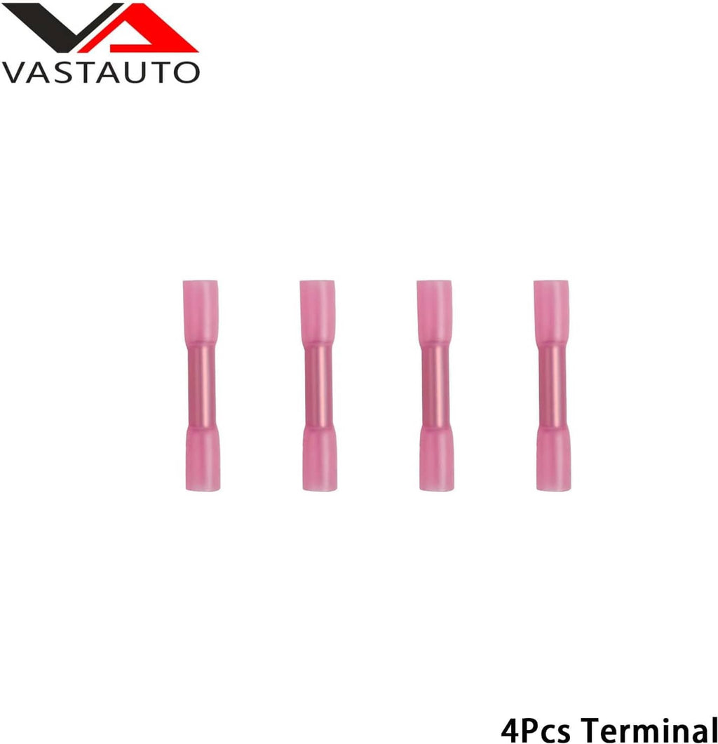 4 pink wire terminal connectors for light socket harness pigtail repair kit