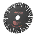 5-pack diamond concrete cutting blades with black steel core and segmented rim