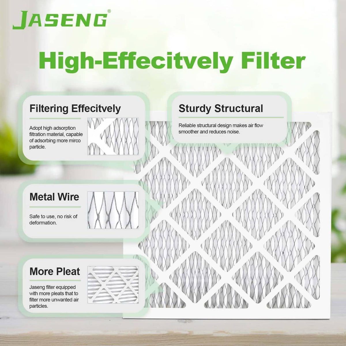 JASENG pleated air filter media with crosshatch pattern for efficient filtration