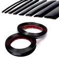 Glossy black automotive molding trim roll with curved strips, 1-inch wide