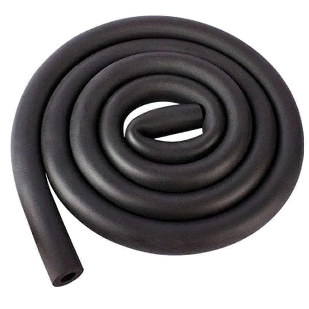 Black foam pipe insulation tube, rolled coil, 1-inch diameter