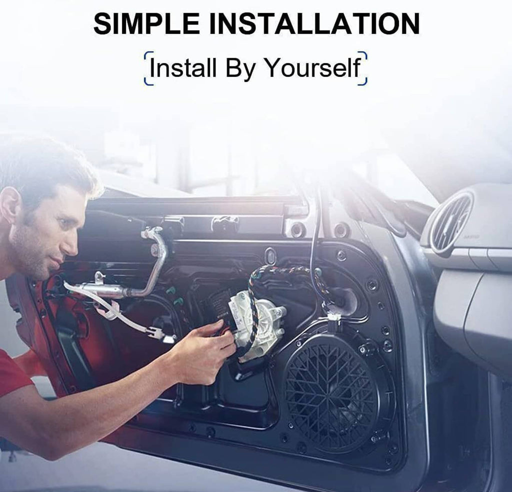 Window lift motor installation shown in vehicle door