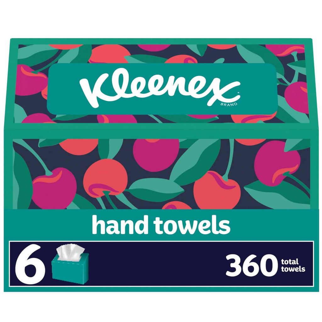 Kleenex hand towel box, white paper towels, 6 boxes, 360 towels