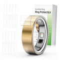 Ultra-thin clear Oura Ring protector film and multiple strip cutouts, size 10 fit.