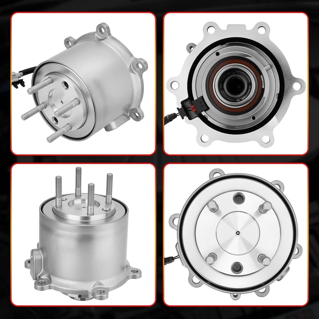 Rear differential coupling photos showing front housing, back plate, and hub