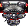 Nilight 60-inch LED light strips with three flexible tape rolls and control switch.