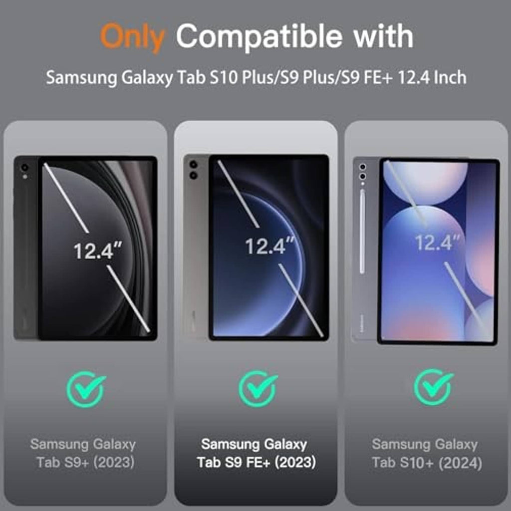 Keyboard case compatibility for 12.4-inch Samsung Galaxy Tab models