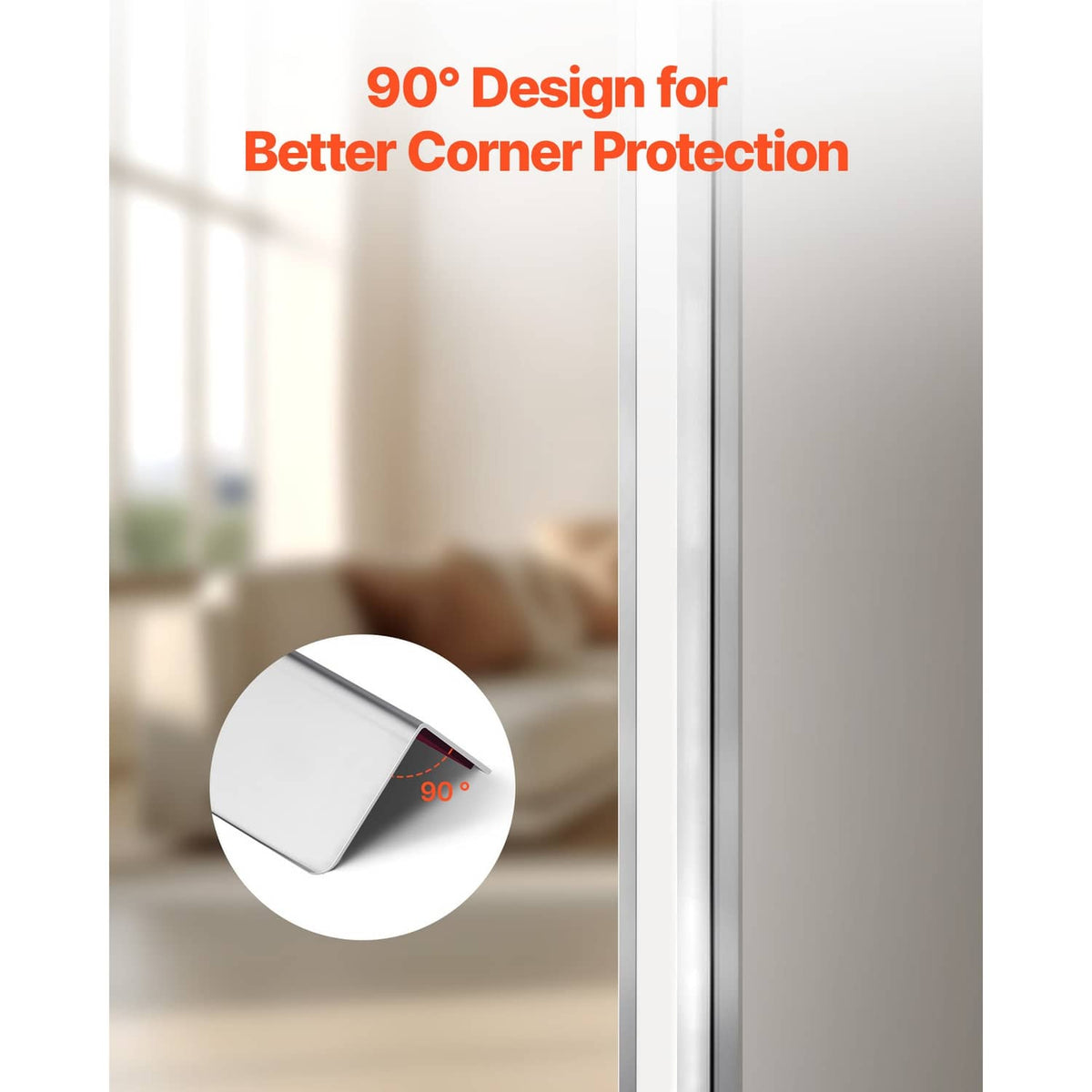 90° stainless steel corner protection strip for protecting wall edges
