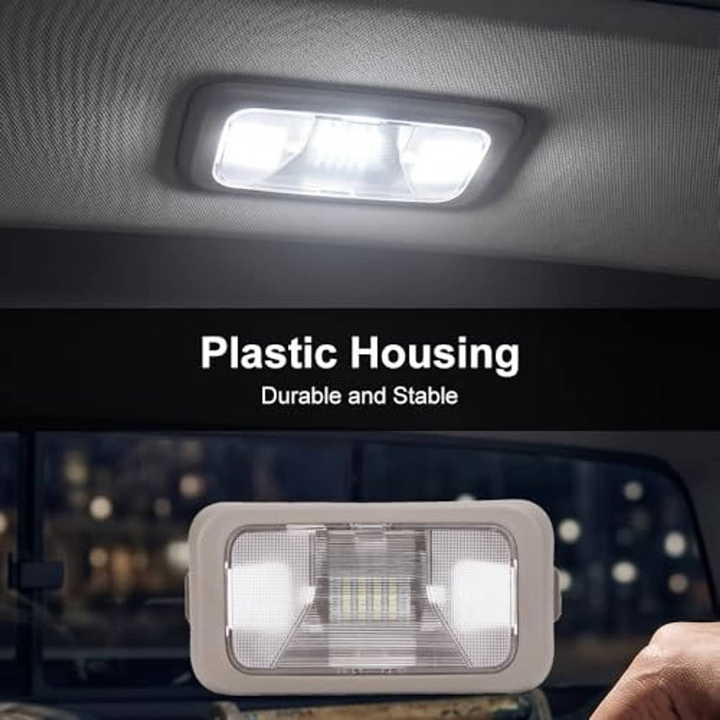 Beige plastic dome roof light assembly with bright illuminated LED panels