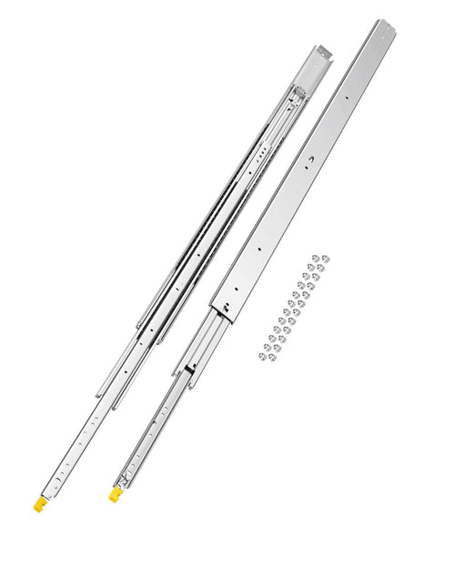 Heavy-duty 56-inch drawer slide pair with full-extension ball bearing rails