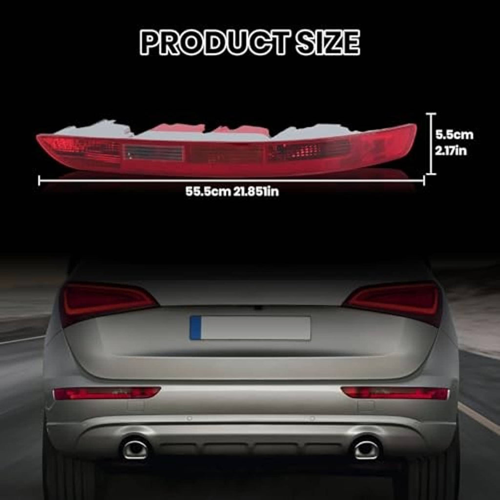 Red rear right taillight lens highlighted on rear bumper view