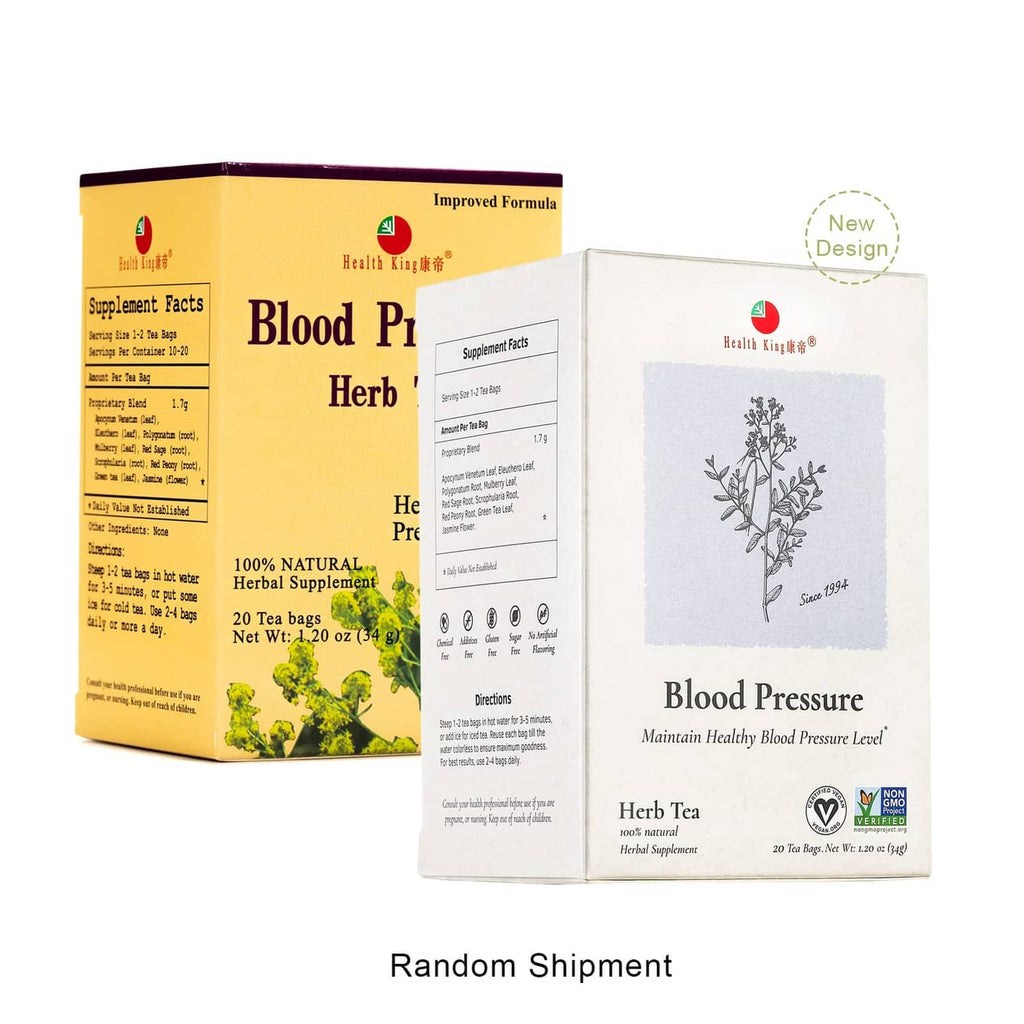 Blood Pressure herb tea box set, improved formula, 20 tea bags each.