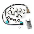 Door handle rebuild kit: wiring harness, white retainers, star screws, and metal bracket