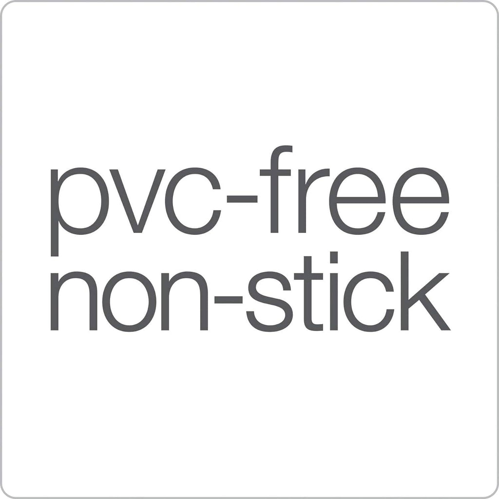 White binder cover panel reading pvc-free non-stick