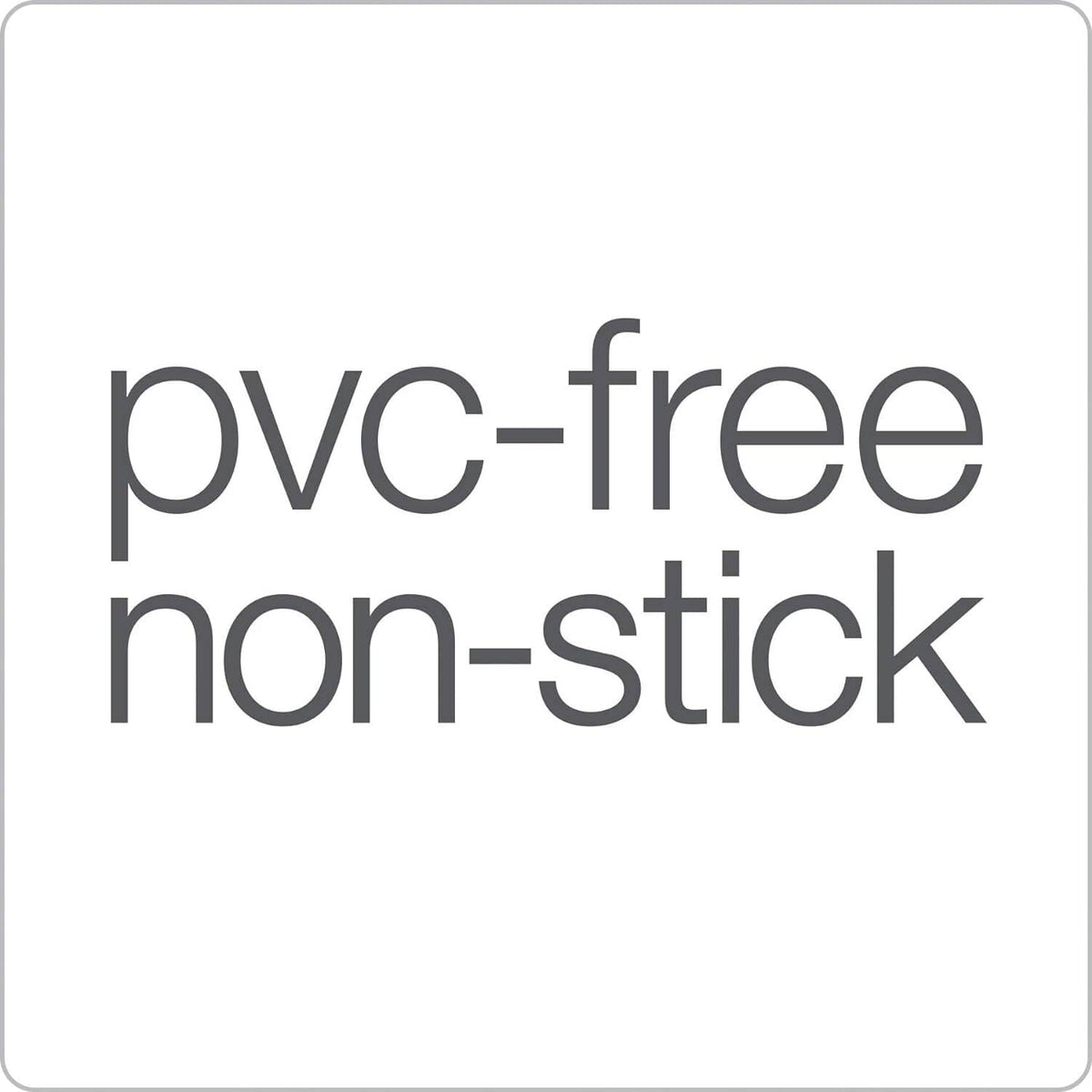 White binder cover panel reading pvc-free non-stick