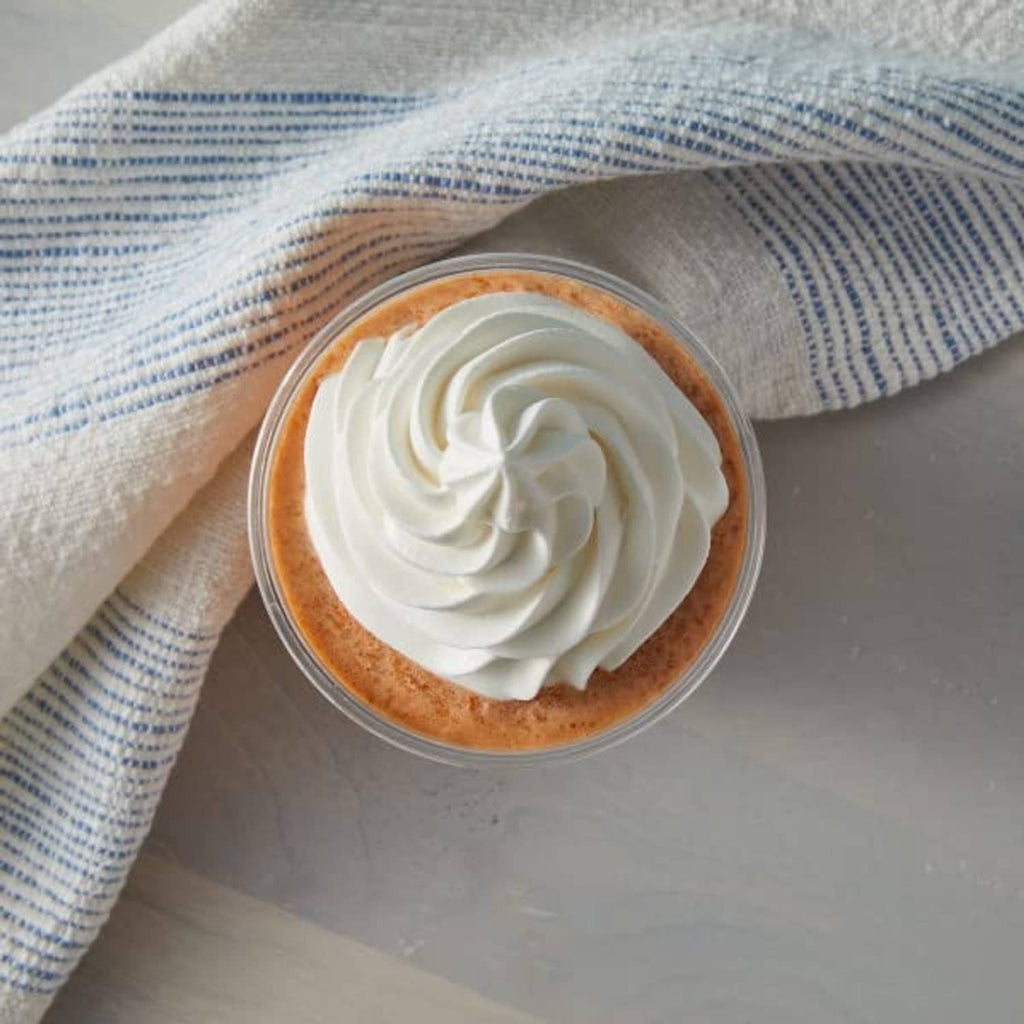 Big Train Dragonfly Thai Tea Blended Crème drink topped with whipped cream