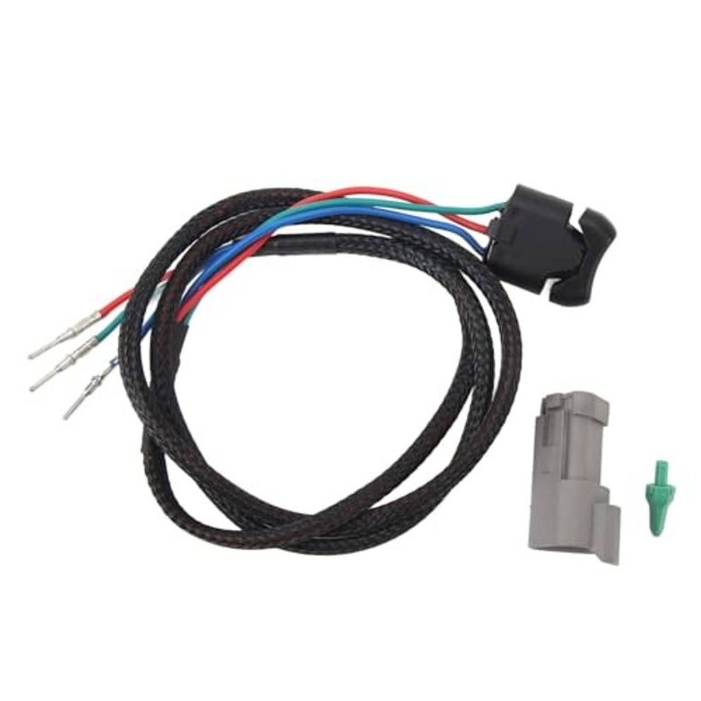 Outboard trim tilt switch wiring harness with gray plug and multicolor wire leads