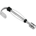 Stainless steel wall-mount paper towel holder with tear bar and curved mounting bracket
