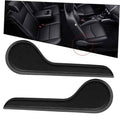 Pair of black seat recliner handle levers with textured grip