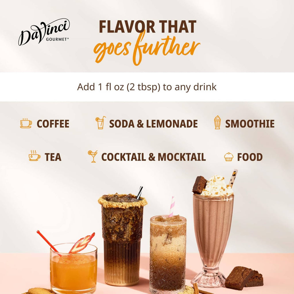 Passion fruit syrup serving ideas: several iced drinks and dessert glasses