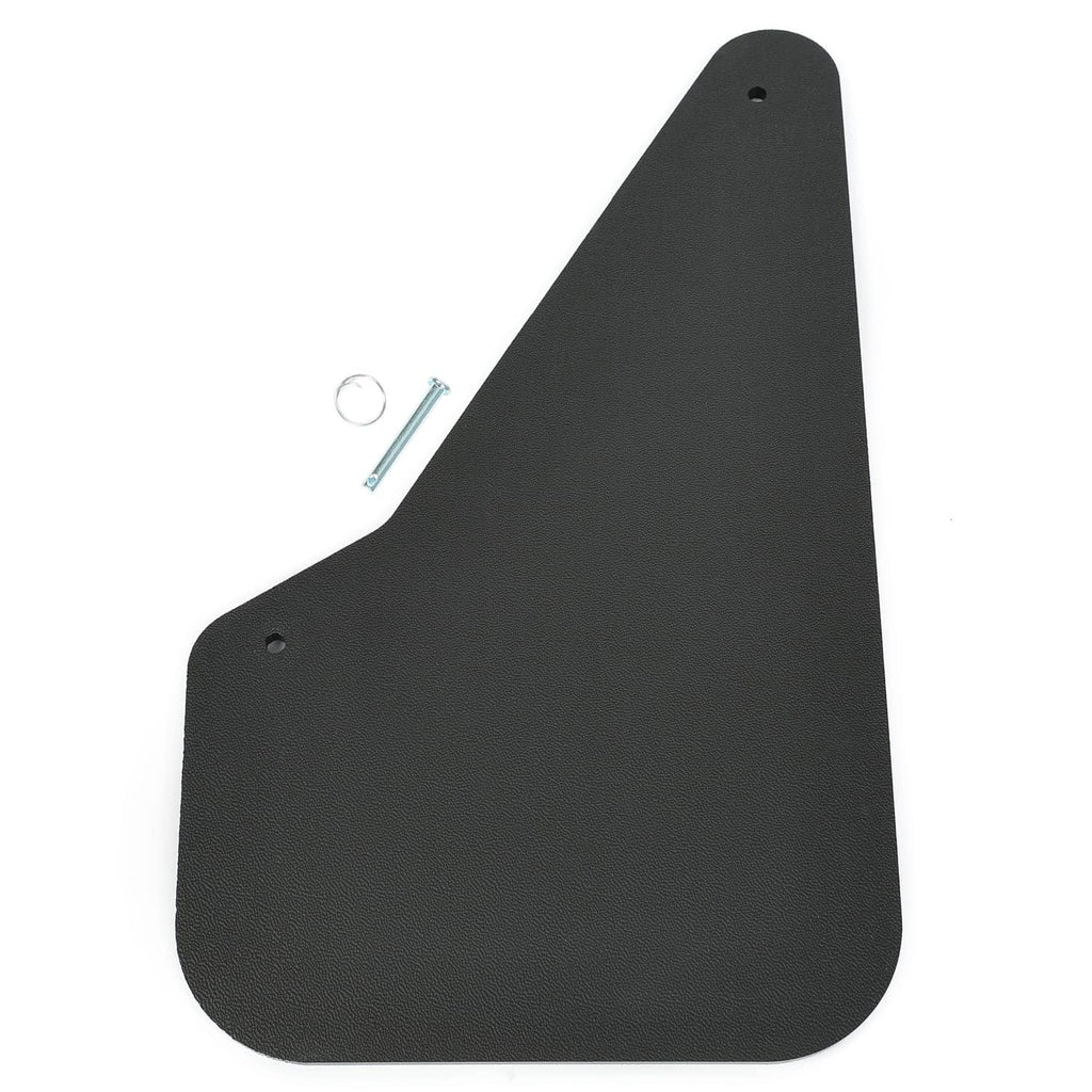 Black rudder blade with mounting holes and included bolts