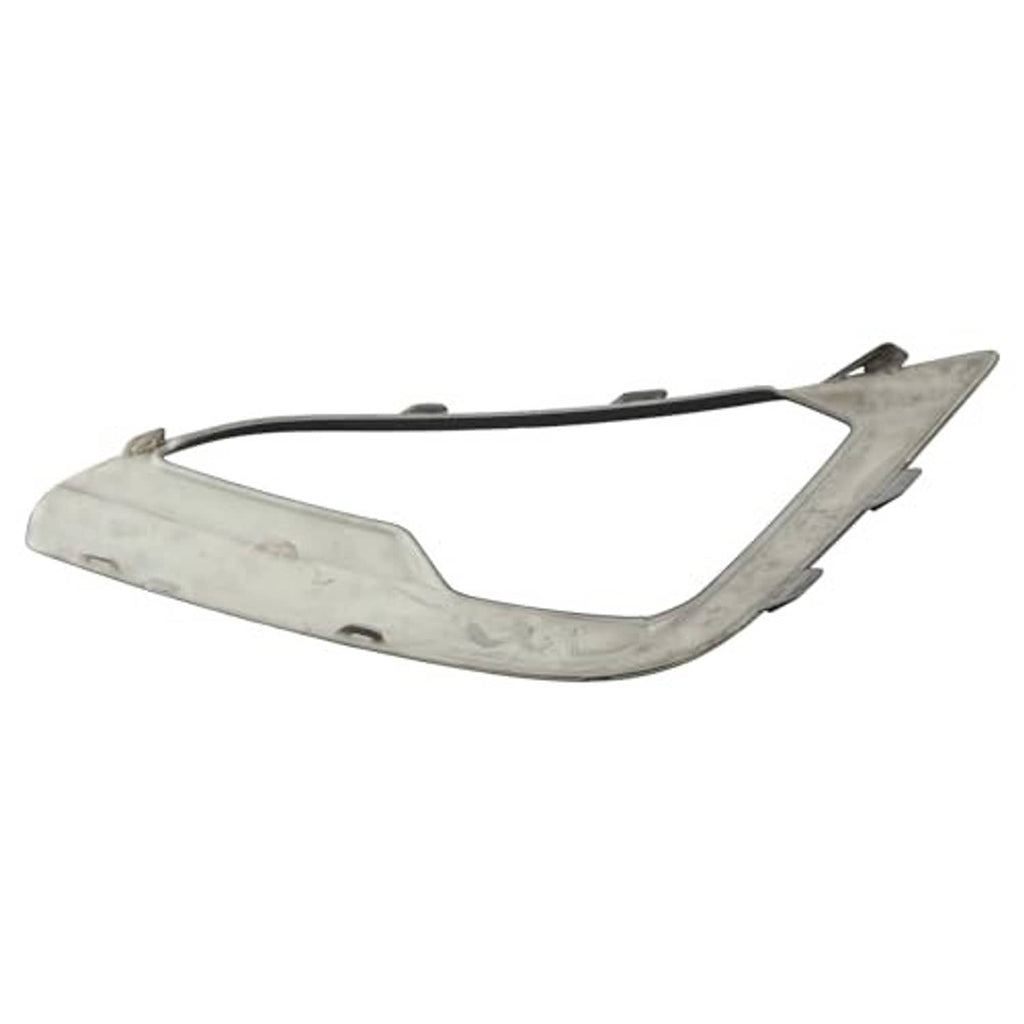 Light gray front fog light bezel cover with rectangular opening and clip mounts