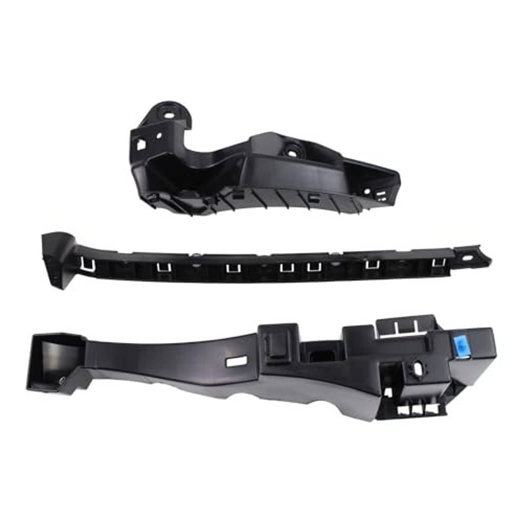 Black bumper bracket with curved profile, mounting holes, and integrated tabs