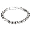 Stainless steel beaded flagpole retainer ring with carabiner-style clasp