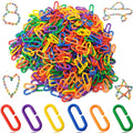 RivetOak RONYOUNG 620PCS Rainbow C-Clips Plastic 1.49" x 0.62" x 0.15", Multicolored