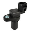Black camshaft position sensor with electrical connector and side mounting bracket