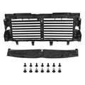 Front active air grille shutter assembly with black horizontal slats and mounting brackets
