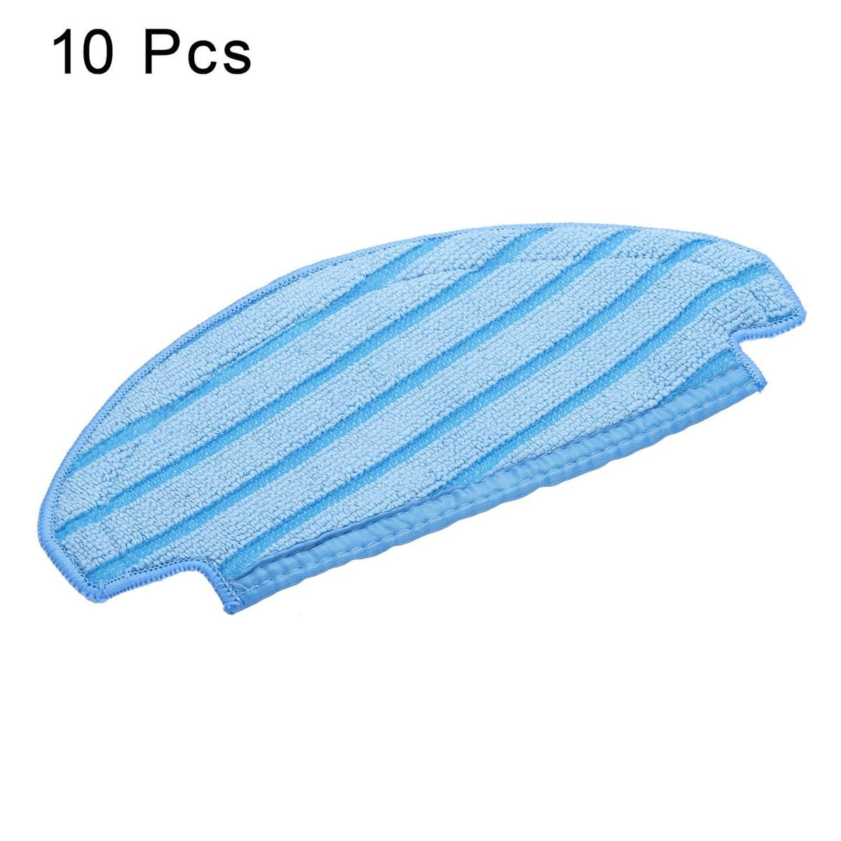Blue striped cloth mop pad for robot vacuum, semicircle shape