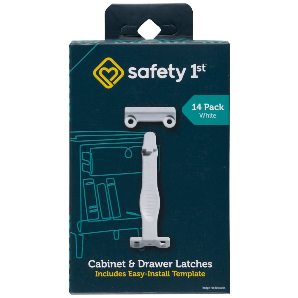 Safety 1st cabinet and drawer latch 14-pack box, white plastic latches