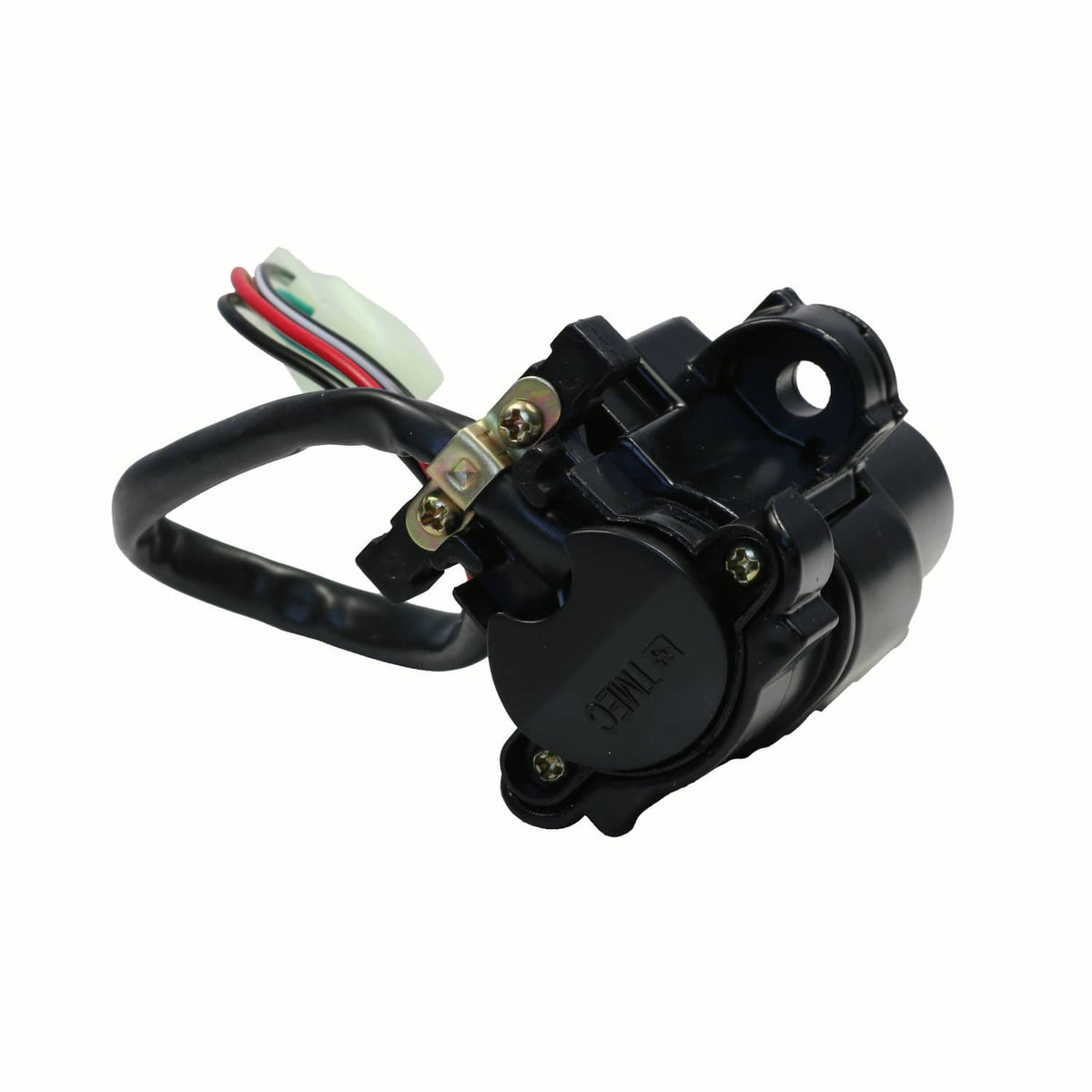 Ignition lock cylinder assembly with black housing and attached wire leads