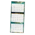 Green three-month wall calendar with December–February date grids