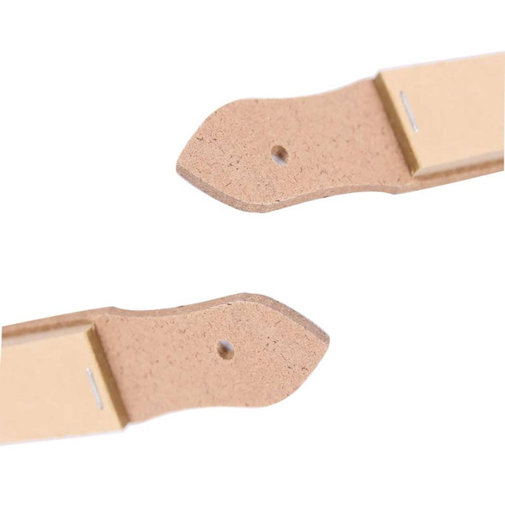 Close-up of sandpaper pencil pointer sharpener strip tip with mounting hole