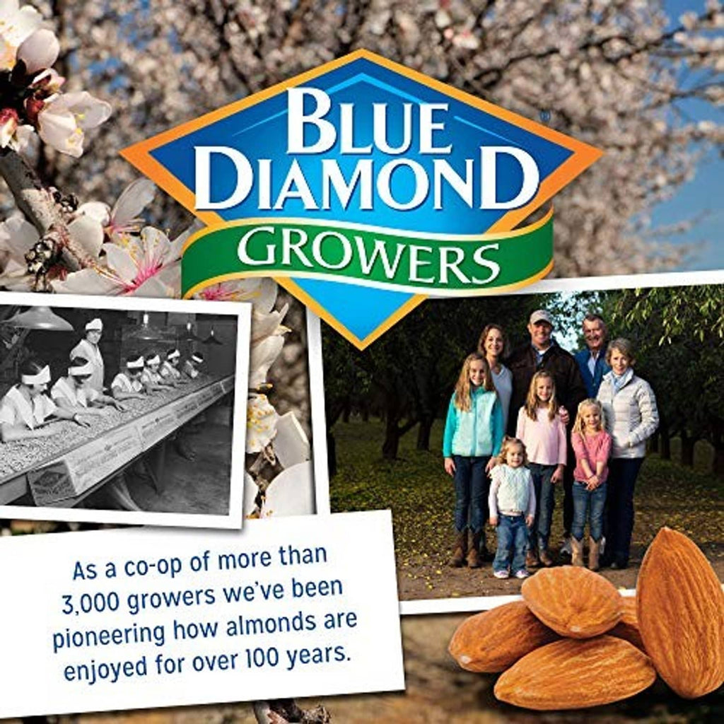 Blue Diamond Growers promotional pack with almond kernels and branded logo