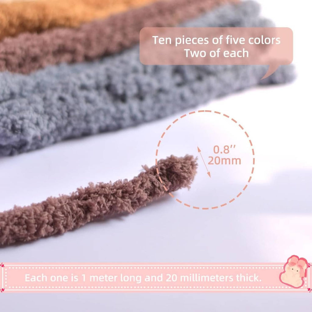 Brown jumbo fuzzy chenille pipe cleaner stem for crafting and decorations