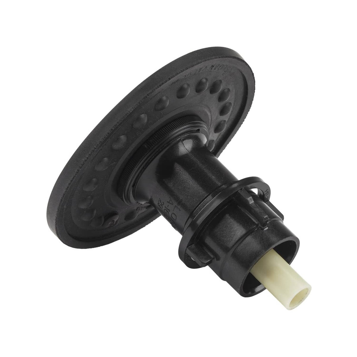 Black rubber diaphragm assembly with white valve insert and outlet connector