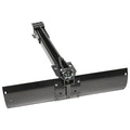Adjustable tow-behind rear scrape blade with black steel hitch frame