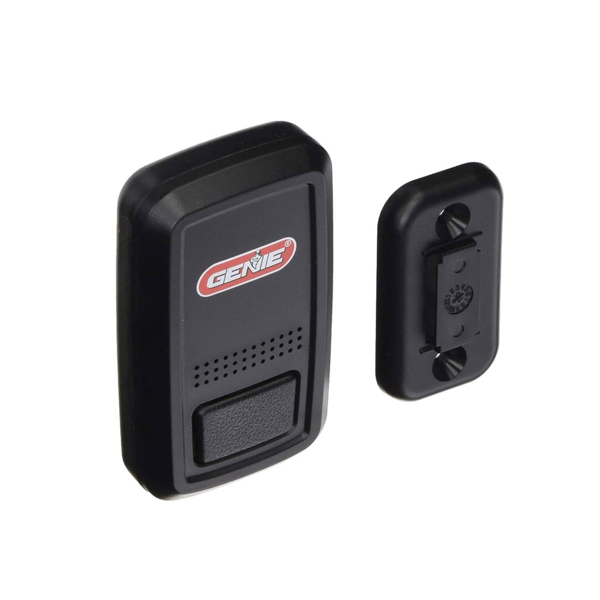 Genie door position sensor with back cover and mounting bracket, black