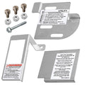 Generator interlock kit with metal utility brackets, screws, and mounting hardware