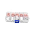 Oil drain plug crush washer assortment in clear plastic case with copper and silver washers