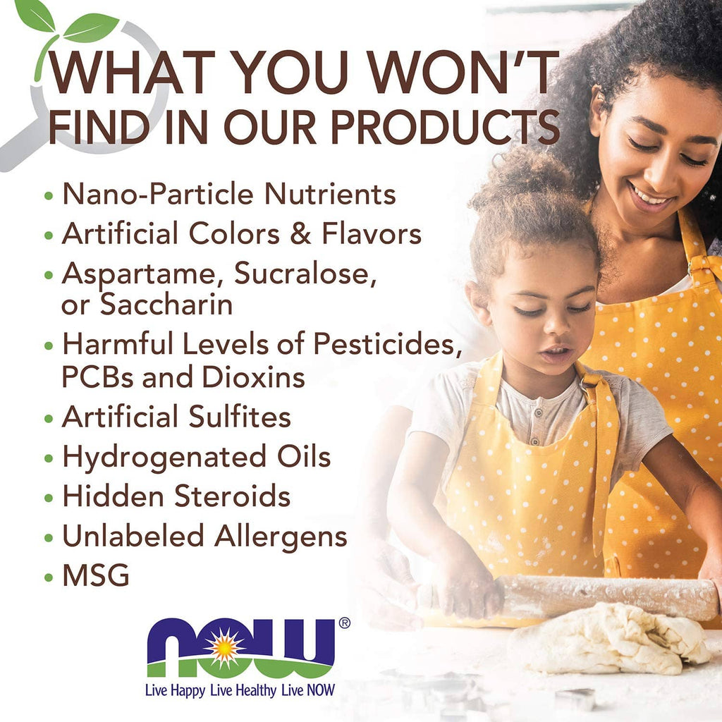Herbal tea product claims panel: list of avoided ingredients and additives