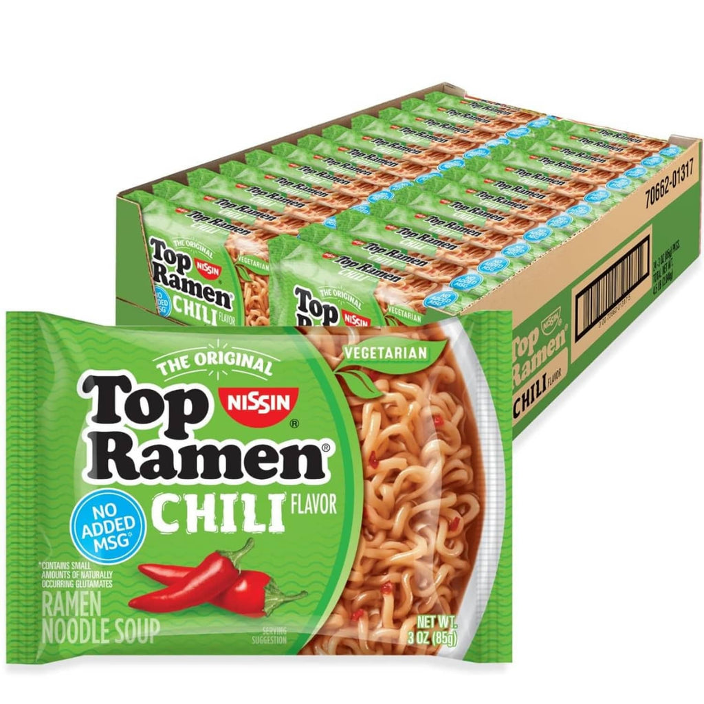 Top Ramen Chili flavor noodle soup 3 oz instant ramen multi-pack box