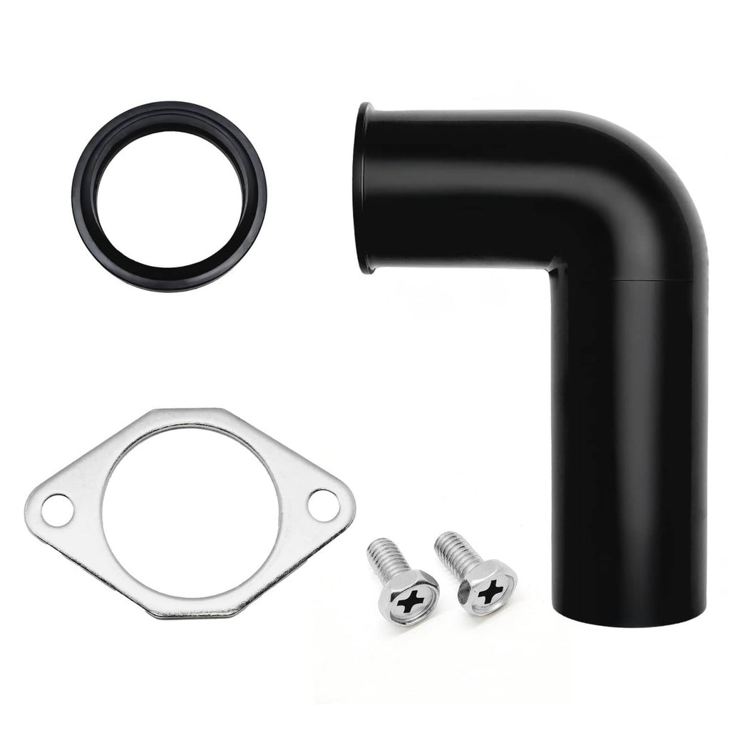 Black drain elbow replacement kit with gasket and two screws
