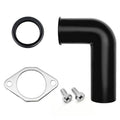 Black drain elbow replacement kit with gasket and two screws