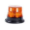 Amber LED warning beacon strobe light with clear domed lens and black base