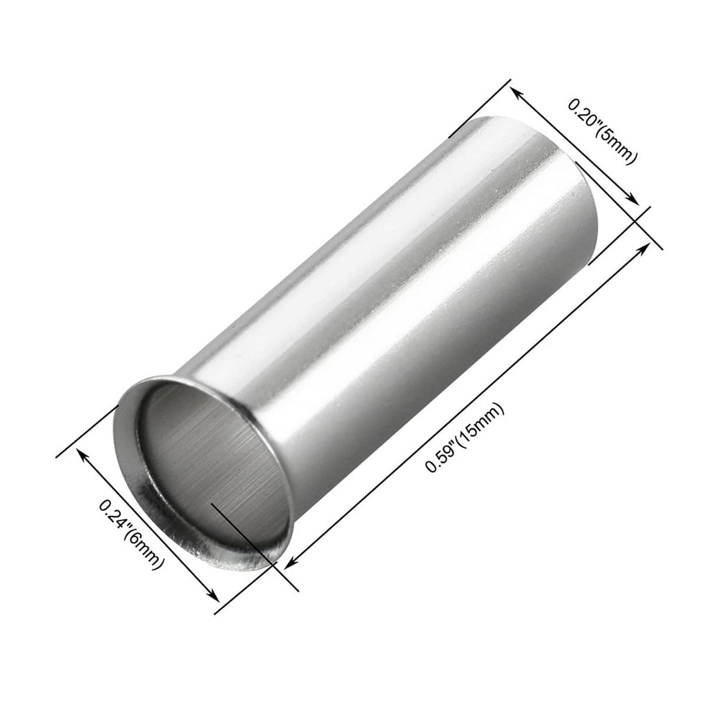 Baomain copper wire crimp connector showing size dimensions on the metal sleeve