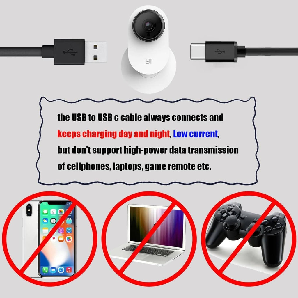 USB-A to USB-C cable with charging dock shown, black connector ends for pairing